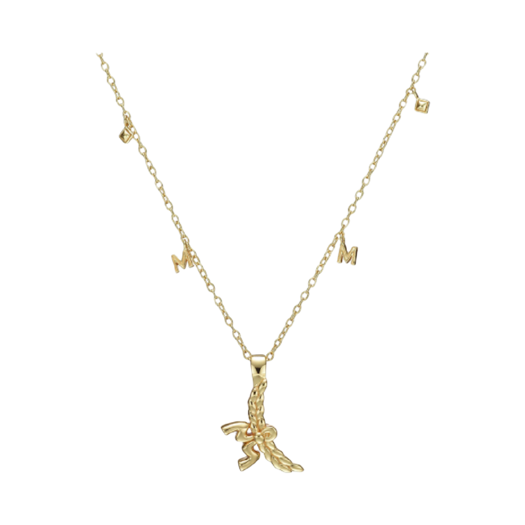 3D Logo Laurel Charm Pendant Necklace