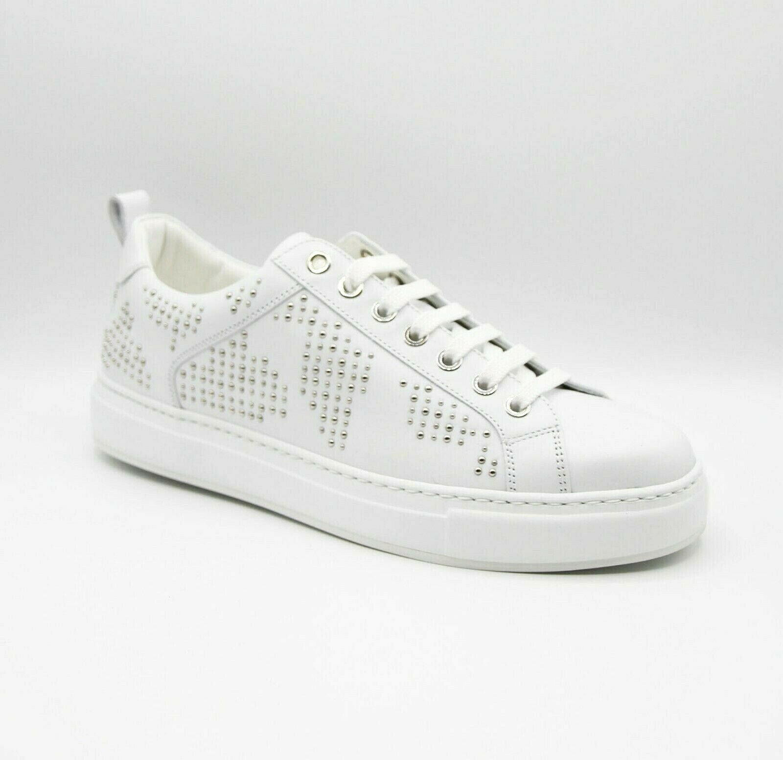 Leather Silver Studded Sneaker