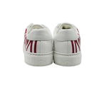 MCM Women's White / Black Leather Logo Low Top Sneaker MES9SMM17WT (36 EU / 6 US)