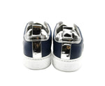 MCM Men's Estate Blue Leather With Silver Trim Sneaker (41 EU / 8 US)