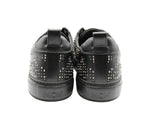 MCM Men's Black Leather Silver Studded Low Top Sneakers