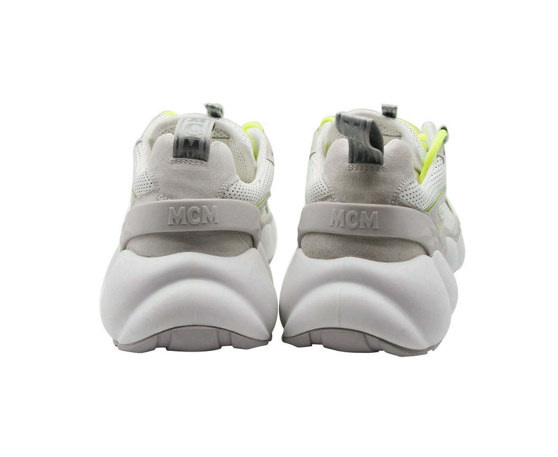 MCM Men's Grey / White Luft Collection Leather Low Top Sneaker MEX9SNX06WT (41 EU / 8 US)