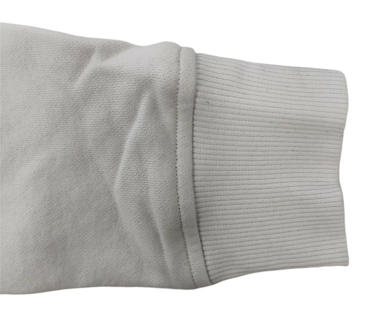 MCM Women's White Cotton Sweatshirt with Nylon Back and Hood(IT 38)