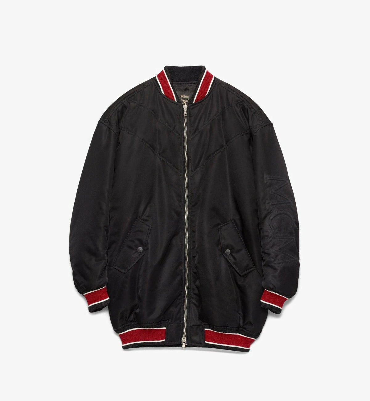 MCM Women's Black Resnick Oversize Bomber Parka Jacket