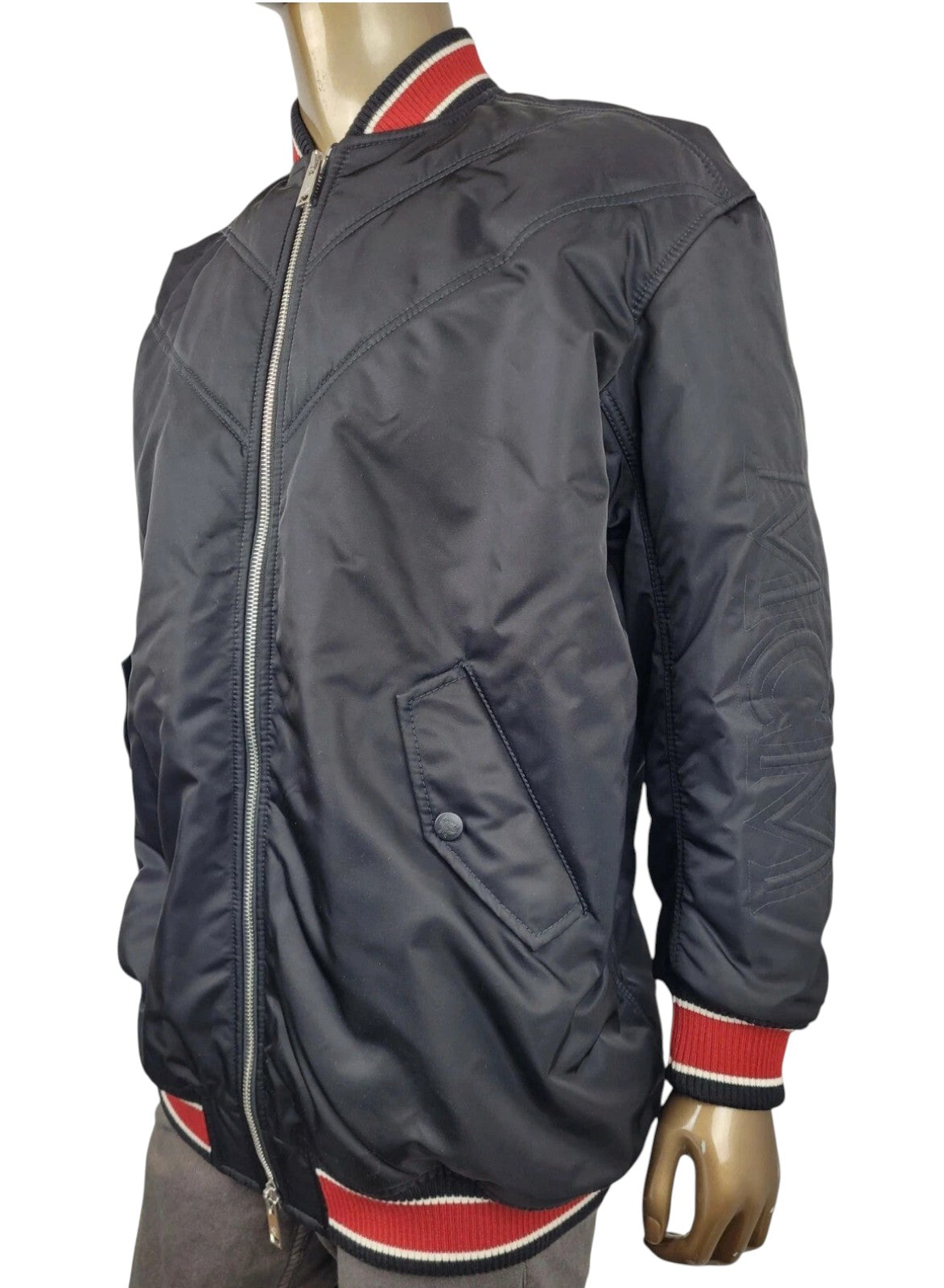MCM Women's Black Resnick Oversize Bomber Parka Jacket