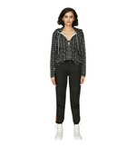 MCM Women's Black Reflective Monogram Windbreaker Jacket S MFJ9ARA02BK