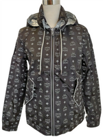 MCM Women's Black Reflective Monogram Windbreaker Jacket S MFJ9ARA02BK