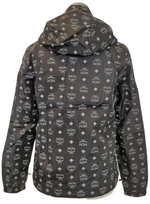 MCM Women's Black Reflective Monogram Windbreaker Jacket S