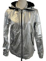 MCM Women's Black Reflective Monogram Windbreaker Jacket S