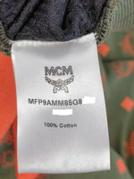 MCM Women's Winter Moss Green Cotton Orange Logo Straight Sweatpant (Regular; S)