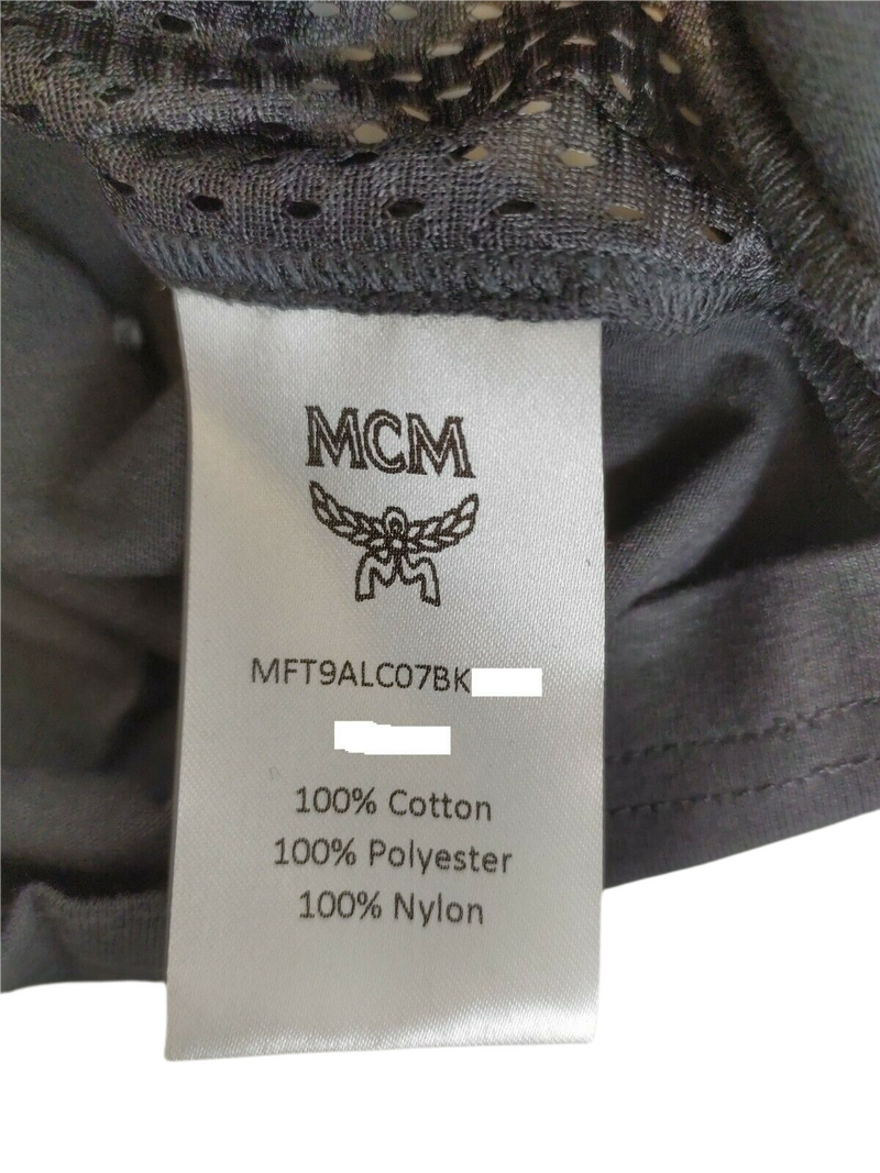 MCM Women's Black Cotton Mesh Sides & Pink Nylon Pocket T-shirt MFT9ALC07BK
