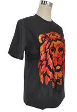 MCM Women's Black Cotton Munich Lion Embroidered Lion Head T-shirt S