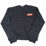 MCM Men's Black Cotton Rubber Logo Oversized Pullover Sweater MHA9ARA30BK (Regular; M)