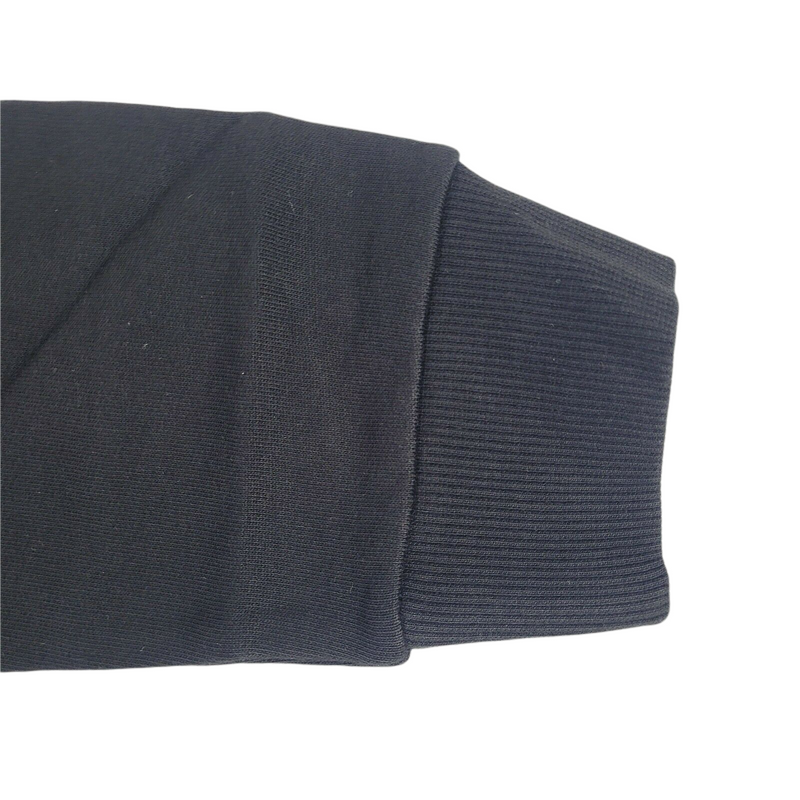 MCM Men's Black Cotton Rubber Logo Oversized Pullover Sweater MHA9ARA30BK (Regular; S)
