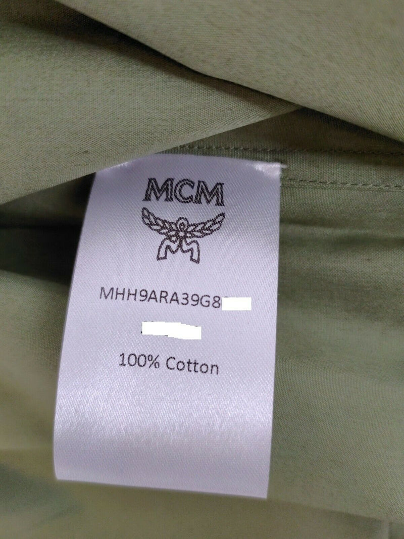 MCM Men's Winter Moss Green Cotton Button Down Dress