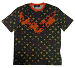 MCM Men's Jungle Green Cotton Camo Lion Chevron-v T Shirt MHT9AMM12G6
