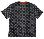 MCM Mens Blue/Gray Cotton Orange Nylon Stripe Camo Lion T-shirt (Regular; S)