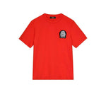 MCM Men's Orange Munich Lion Logo Cotton Short Sleeve T-Shirt
