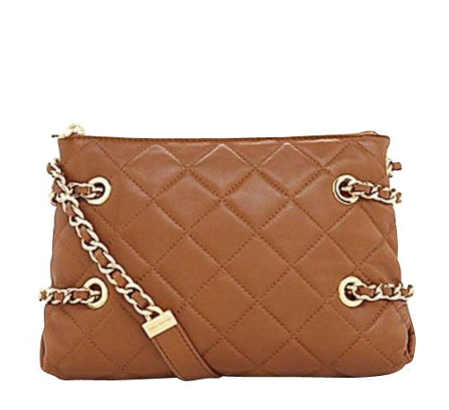 Susannah Leather Messenger Bag Metal Chain