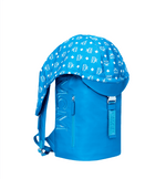 MCM Women's Blue Nylon Luft Hoodie Backpack With Detachable Hood