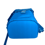 MCM Women's Blue Nylon Luft Hoodie Backpack With Detachable Hood