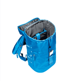 MCM Women's Blue Nylon Luft Hoodie Backpack With Detachable Hood