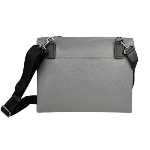 MCM Women's Charcoal Gray Leather Large Messenger Bag MMM7SMK05EC001