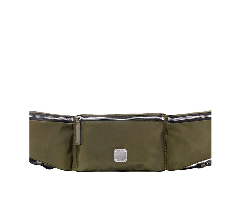 MCM Men's London Green Nylon Jemison Crossbody 2 in 1 Bag MUR9AJV01GX001