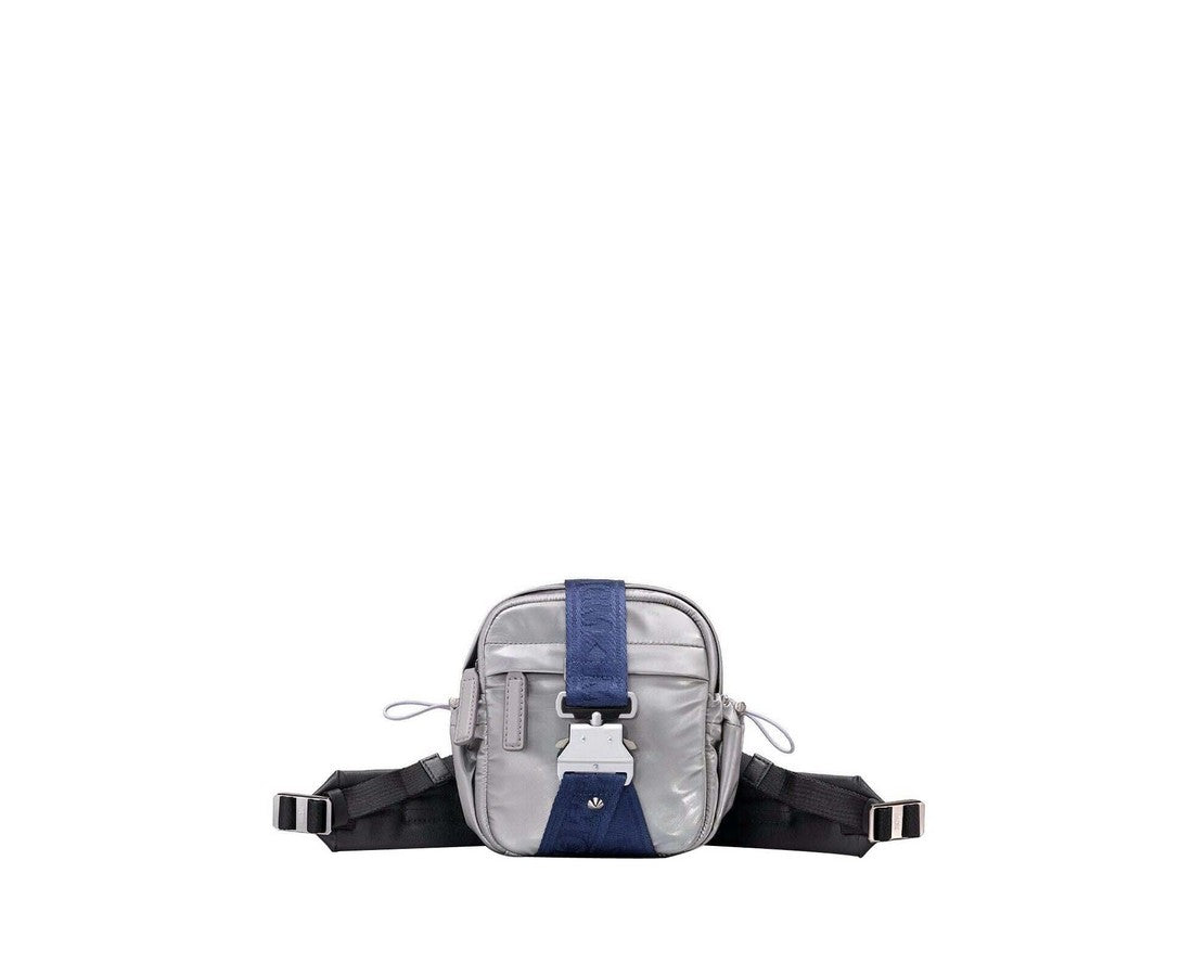 MCM Men's Silver Nylon Jemison Crossbody 2 in 1 Bag