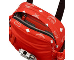 MCM Men's Orange Flame Nylon Jemison Crossbody 2 in 1 Bag MUR9AJV05O1001