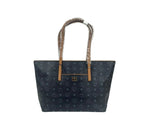 MCM Women's Black Monogram Visetos Medium Shopper Tote Bag