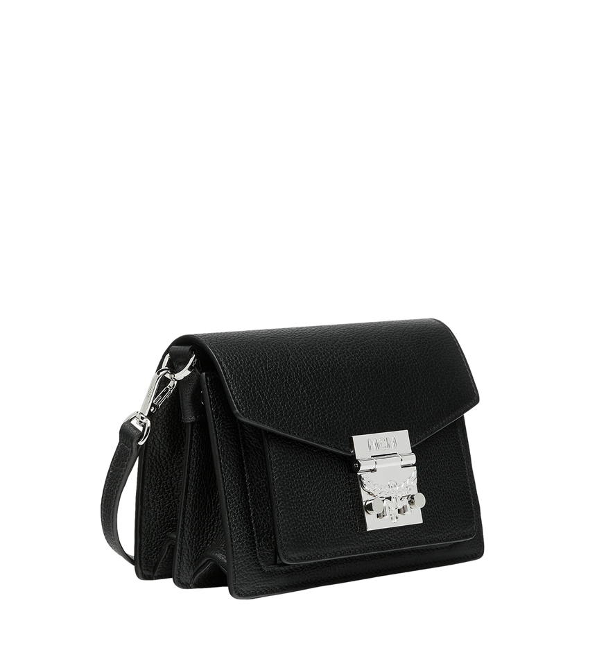 MCM Tracy Patricia Black Leather Mini Crossbody Bag