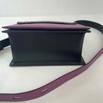 MCM Women's Milano Dark Purple/Black Leather Mini Crossbody Bag