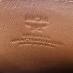 MCM Women's Beige Card Holder in Yellow Color Splash Logo Leather