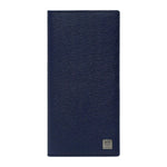 MCM Women's Blue Leather Large Zipper Pocket Flap Wallet w/Plaque