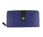 MCM Men's Navy Leather With Logo Large Zipped Wallet MXL9SCE96VY001