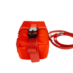 MCM Women's Orange Red Nylon Mini Flap Pouch Shoulder Waist Bag