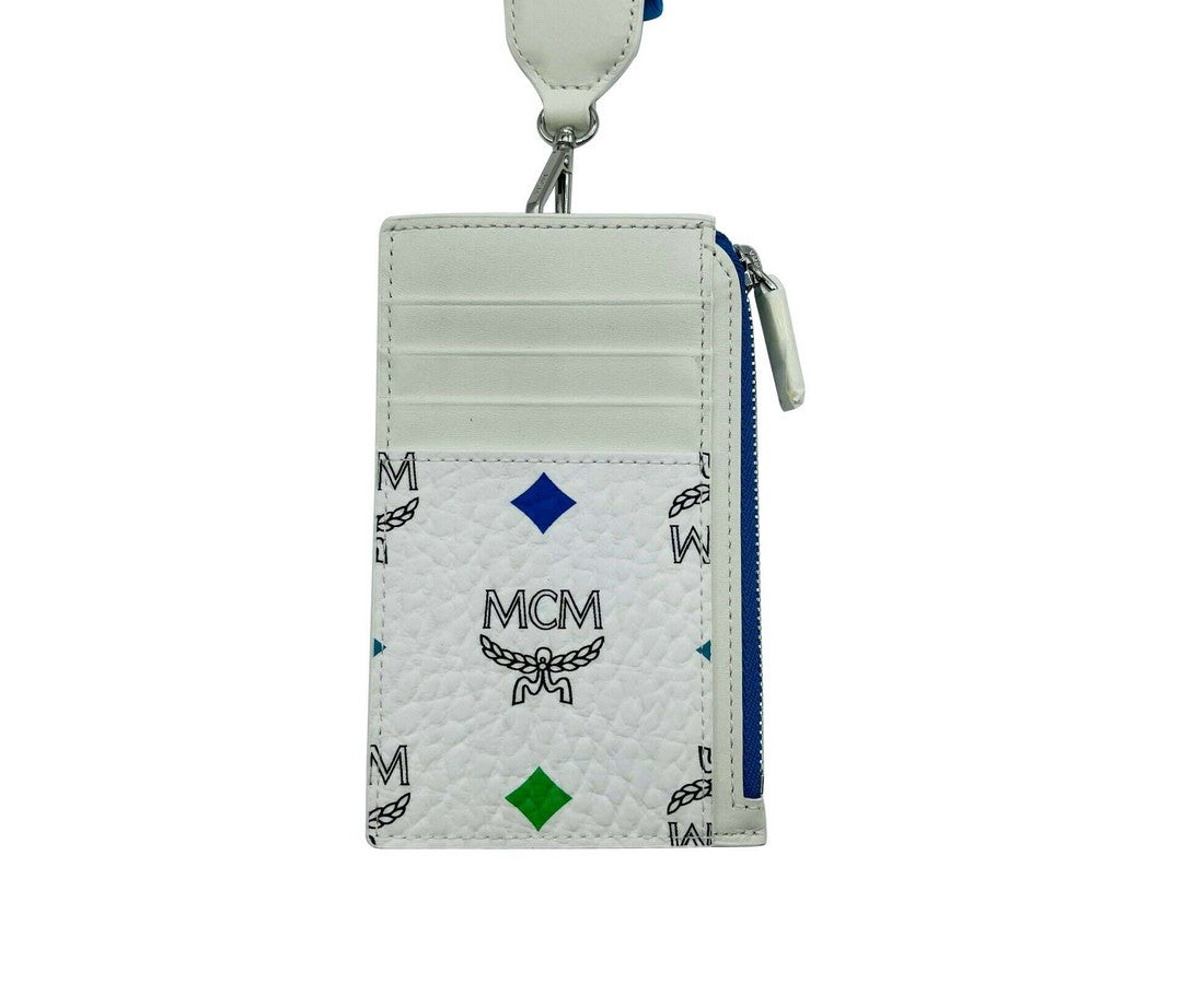 MCM Women's Spectrum Rainbow Logo Visetos Lanyard Card Case