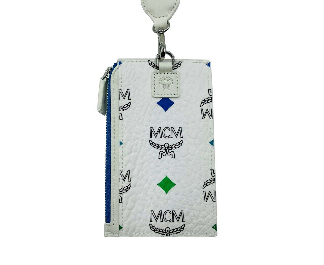 MCM Women's Spectrum Rainbow Logo Visetos Lanyard Card Case