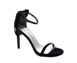 Stuart Weitzman Women's Navy Velvet Ankle Strap Mybow Sandal