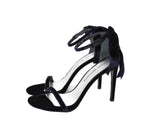 Stuart Weitzman Women's Navy Velvet Ankle Strap Mybow Sandal