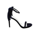 Stuart Weitzman Women's Navy Velvet Ankle Strap Mybow Sandal