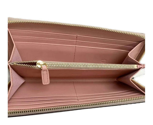 MCM Women's Beige Visetos Coated Canvas Zip Around Rabbit Wallet myl9sxl67ig001