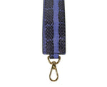 MCM Navy Python Leather Handbag Strap and Gold Clips MYZ6AMA06VY001