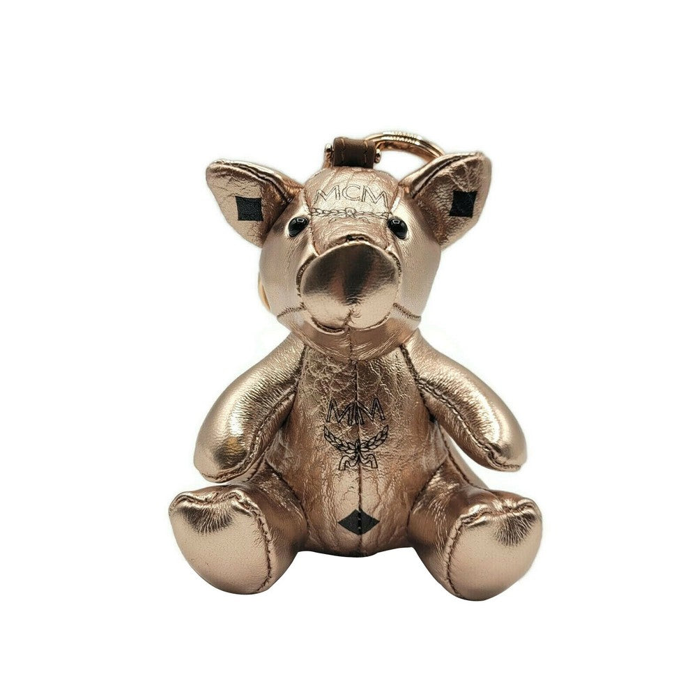 Champange Metallic Visetos Pig Key Charm w Clip