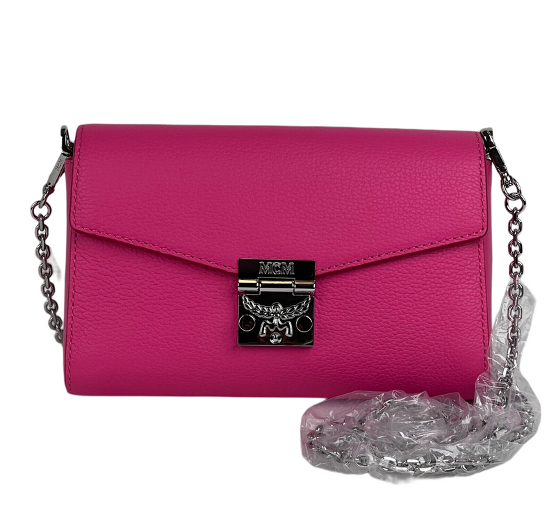 MCM Millie Sugar Pink Small Crossbody Silver Chain Bag