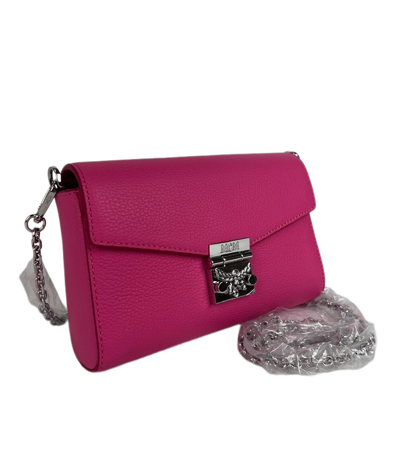 MCM Millie Sugar Pink Small Crossbody Silver Chain Bag