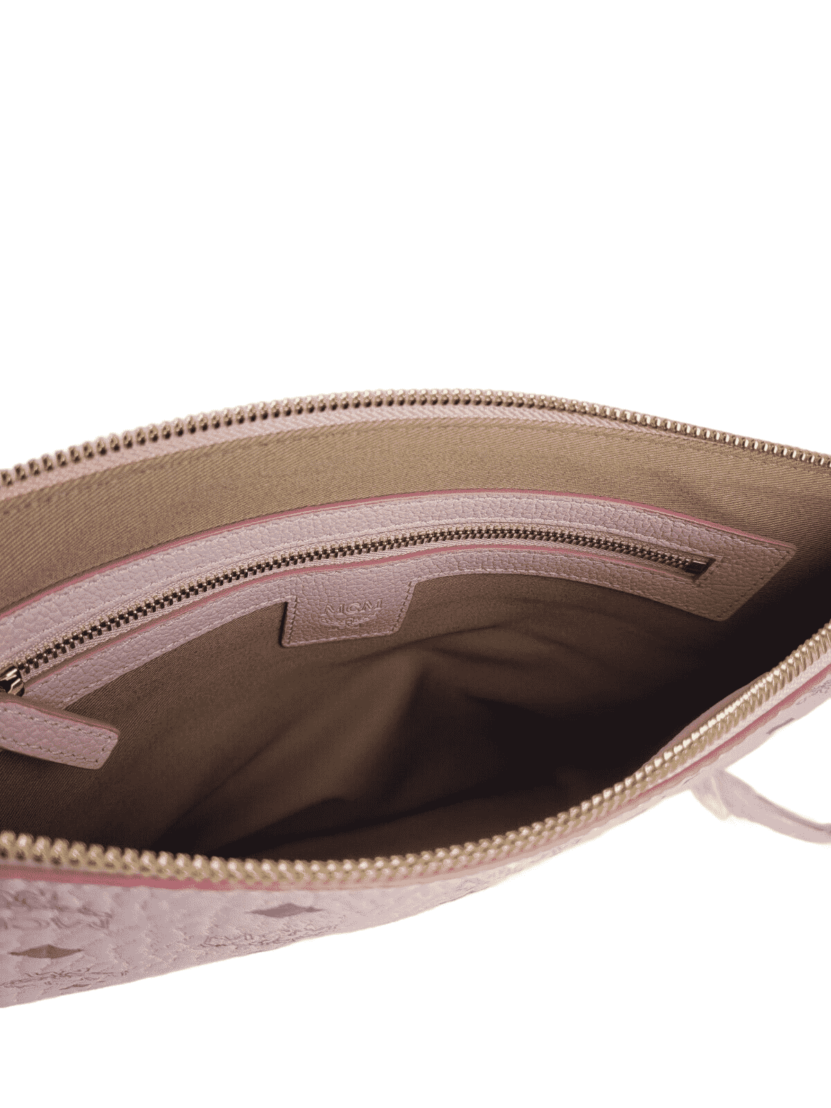 BNWT MCM Visetos Crossbody Bag Large Pouch, Powder Pink/Black $430 (+ $40  CA tx)