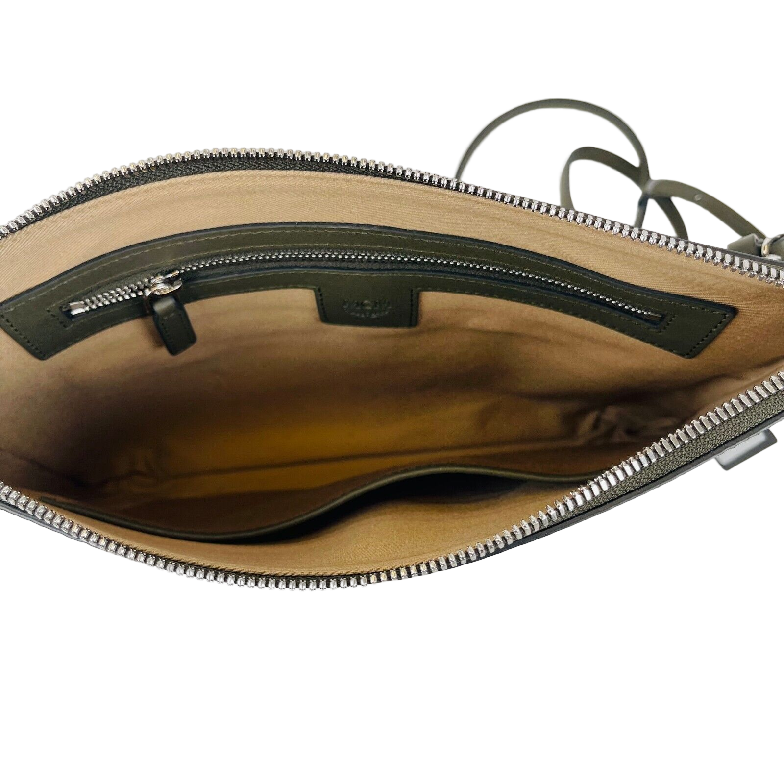 MCM Green Sea Turtle Visetos Coated Canvas Crossbody Bag