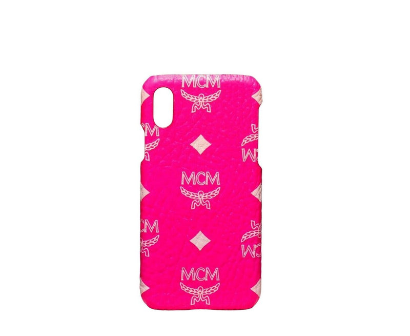 MCM Unisex Neon Pink Visetos IPhone X / XS Cell Phone Case MZE9AVI38QP001